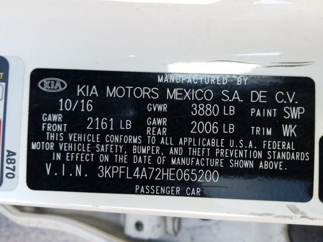 2017 KIA FORTE LX - 3KPFL4A72HE065200