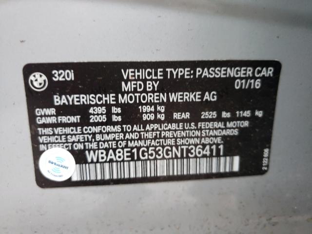 2016 BMW 320 I - WBA8E1G53GNT36411