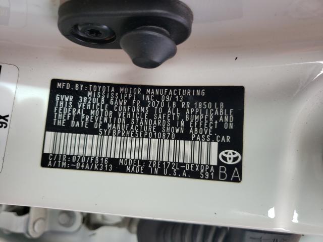2014 TOYOTA COROLLA EC 5YFBPRHE5EP010870