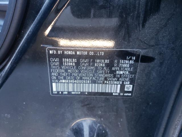 2016 HONDA FIT LX JHMGK5H54GX026381