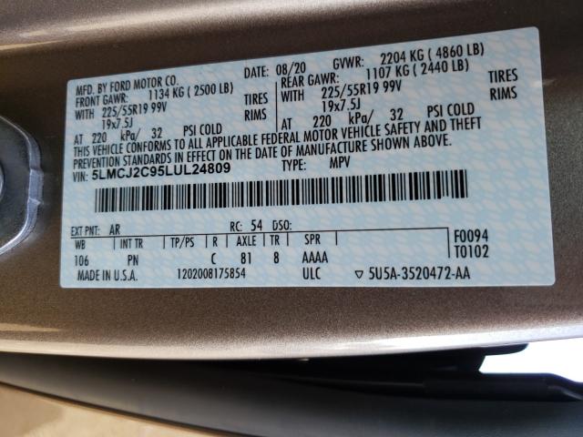 2020 LINCOLN CORSAIR RE 5LMCJ2C95LUL24809