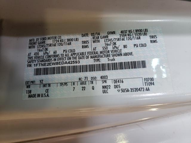 2014 FORD ECONOLINE 1FTNE2EW8EDA42593