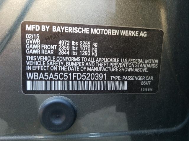 2015 BMW 528 I WBA5A5C51FD520391