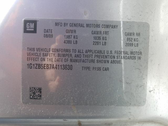 2010 CHEVROLET MALIBU LS 1G1ZB5EB7A4113830