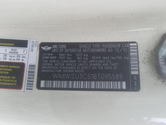 2011 MINI COOPER WMWSU3C51BT095589