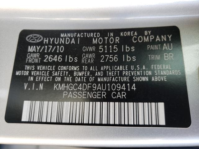 2010 HYUNDAI GENESIS 4. KMHGC4DF9AU109414