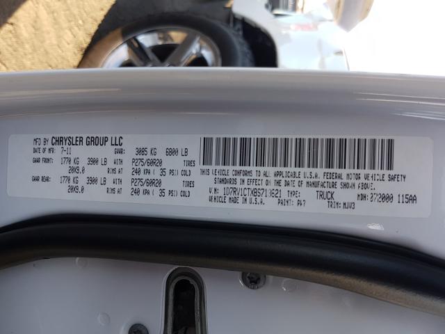 2011 DODGE RAM 1500 1D7RV1CTXBS713621