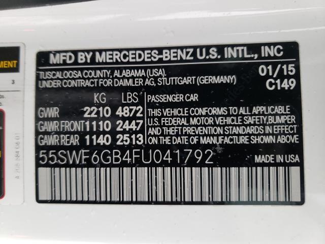 2015 MERCEDES-BENZ C 400 4MAT 55SWF6GB4FU041792