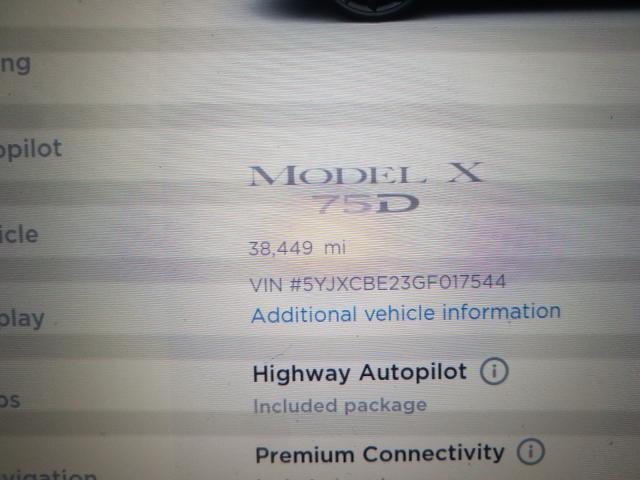 2016 TESLA MODEL X 5YJXCBE23GF017544