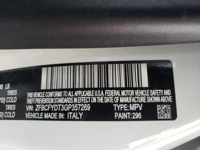 2016 FIAT 500X LOUNG ZFBCFYDT3GP357269