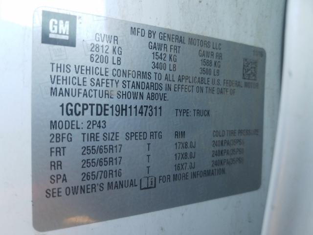 2017 CHEVROLET COLORADO Z - 1GCPTDE19H1147311