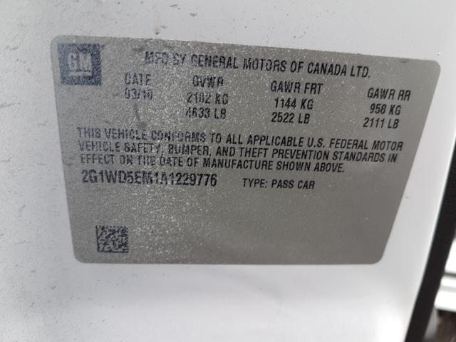 2010 CHEVROLET IMPALA POL 2G1WD5EM1A1229776