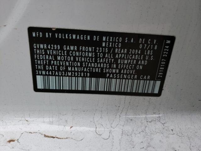 2018 VOLKSWAGEN GTI S/SE 3VW447AU3JM292819