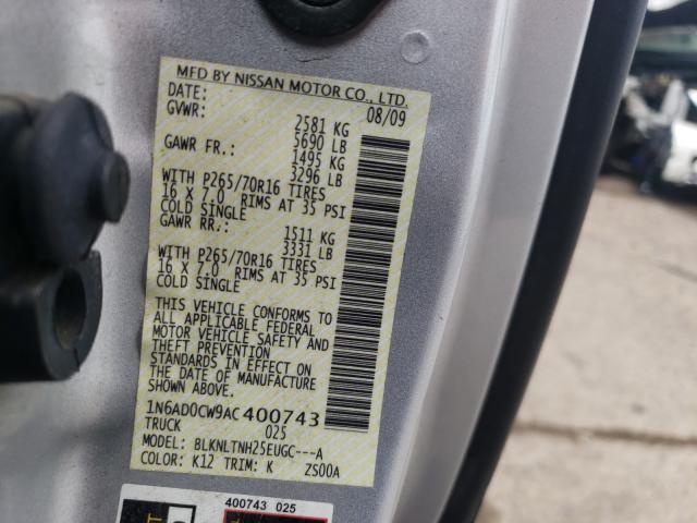 2010 NISSAN FRONTIER K 1N6AD0CW9AC400743