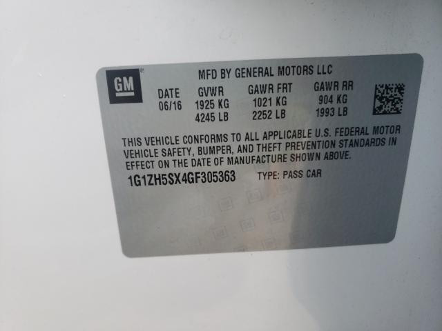 2016 CHEVROLET MALIBU PRE 1G1ZH5SX4GF305363