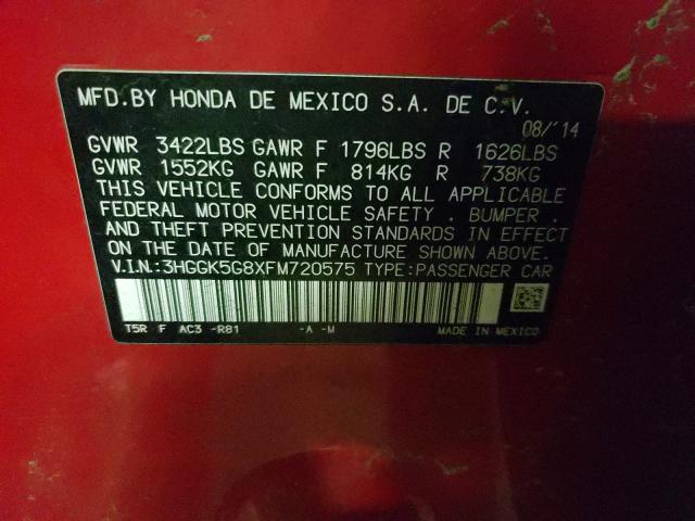 2015 HONDA FIT EX 3HGGK5G8XFM720575