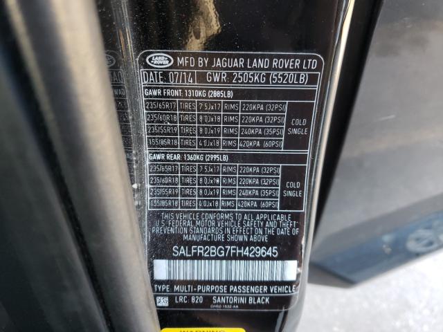 2015 LAND ROVER LR2 BASE/H SALFR2BG7FH429645