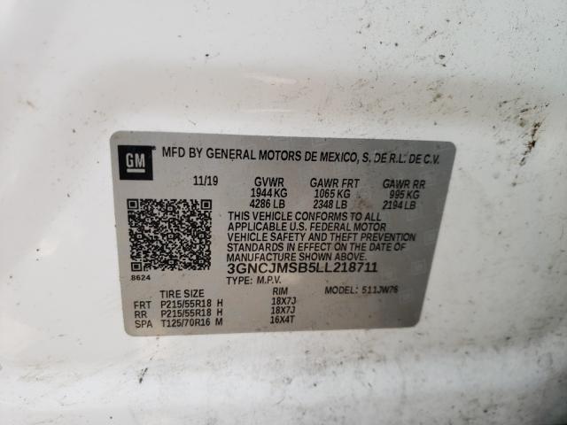 2020 CHEVROLET TRAX PREMI 3GNCJMSB5LL218711