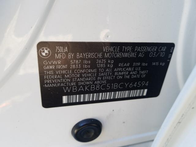 2011 BMW 750LI WBAKB8C51BCY64594