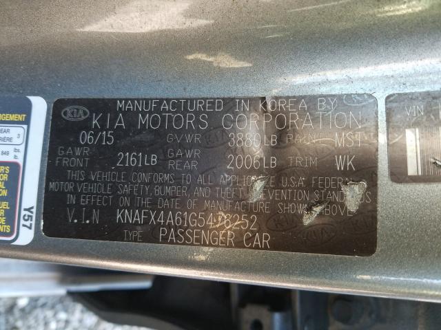 2016 KIA FORTE LX KNAFX4A61G5476252