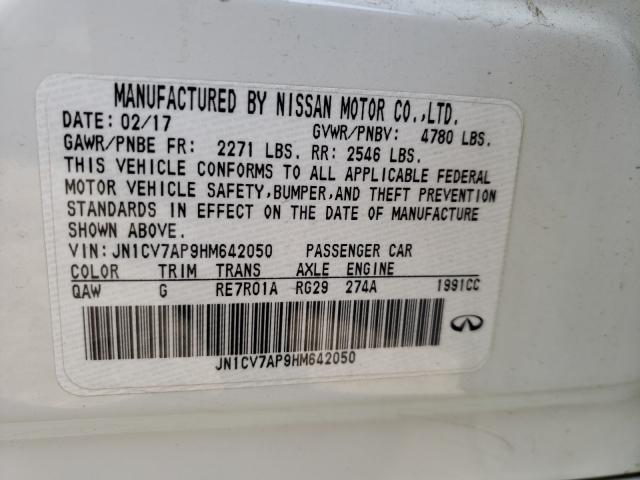 2017 INFINITI Q50 BASE - JN1CV7AP9HM642050