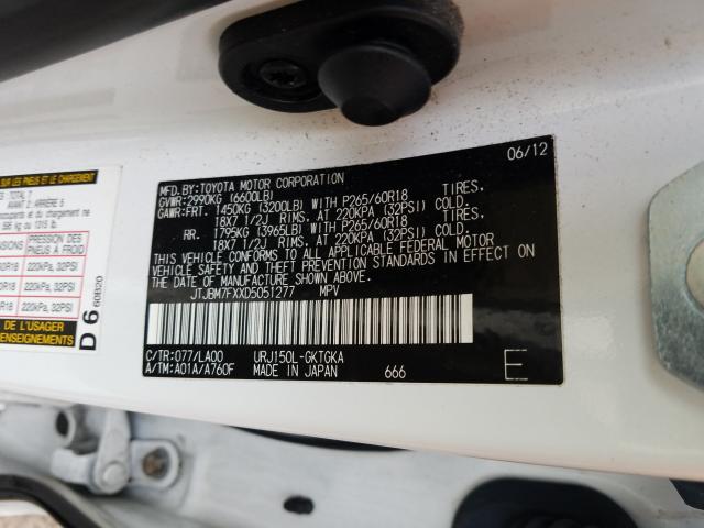 2013 LEXUS GX 460 JTJBM7FXXD5051277