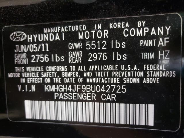 2011 HYUNDAI EQUUS SIGN KMHGH4JF9BU042725