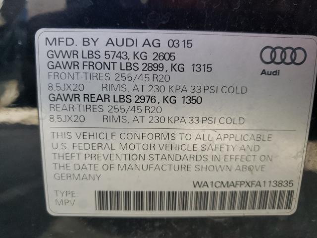 2015 AUDI Q5 TDI PRE WA1CMAFPXFA113835