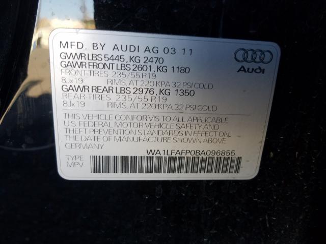 2011 AUDI Q5 PREMIUM - WA1LFAFP0BA096855