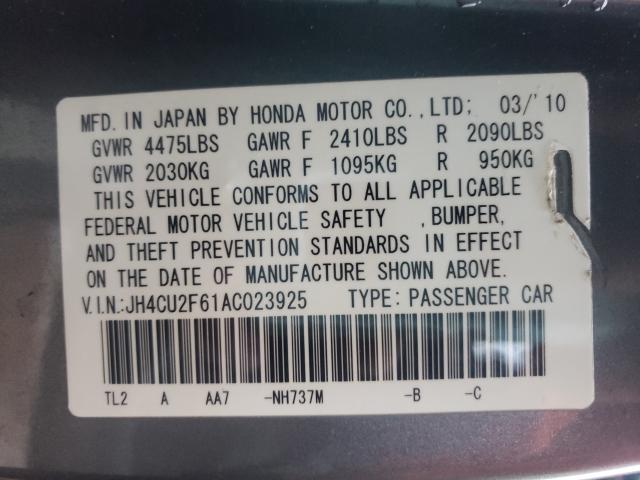 2010 ACURA TSX JH4CU2F61AC023925