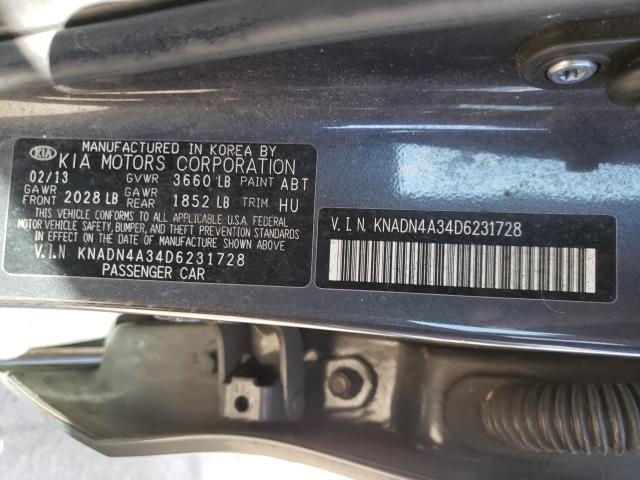 2013 KIA RIO EX KNADN4A34D6231728