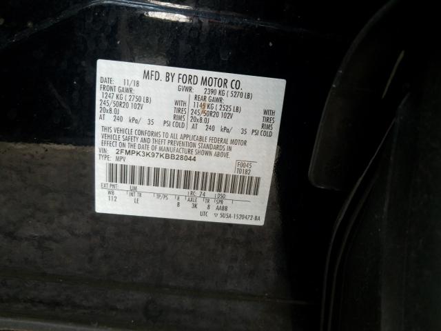 2019 FORD EDGE TITAN 2FMPK3K97KBB28044