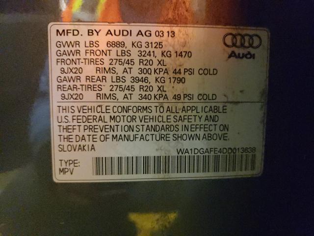2013 AUDI Q7 PRESTIG WA1DGAFE4DD013638