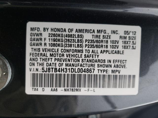 2013 ACURA RDX 5J8TB4H31DL004867