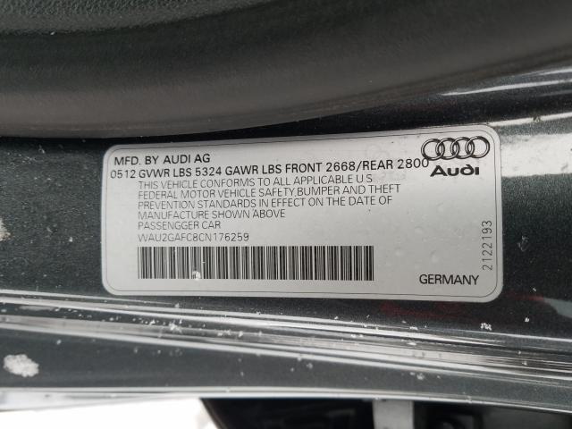 2012 AUDI A7 PRESTIG WAU2GAFC8CN176259