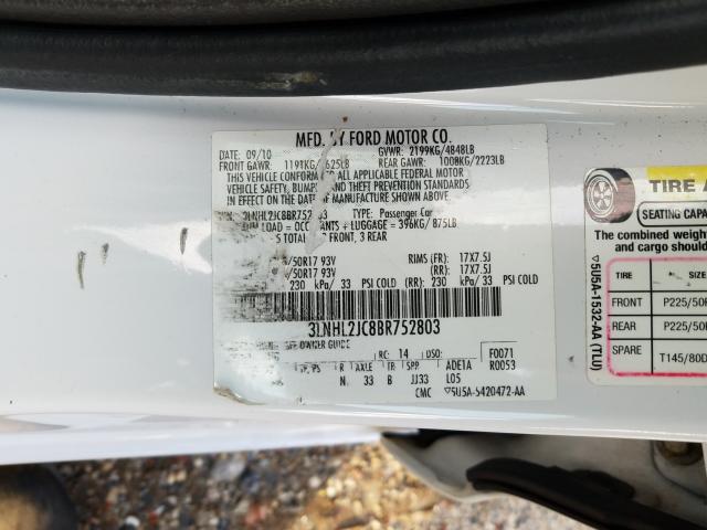 2011 LINCOLN MKZ 3LNHL2JC8BR752803