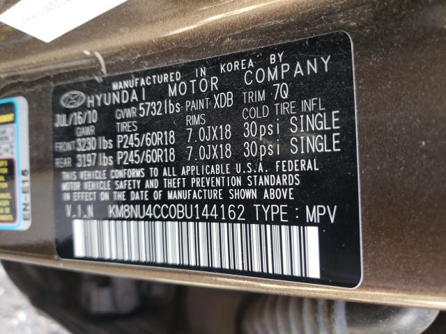 2011 HYUNDAI VERACRUZ G KM8NU4CC0BU144162