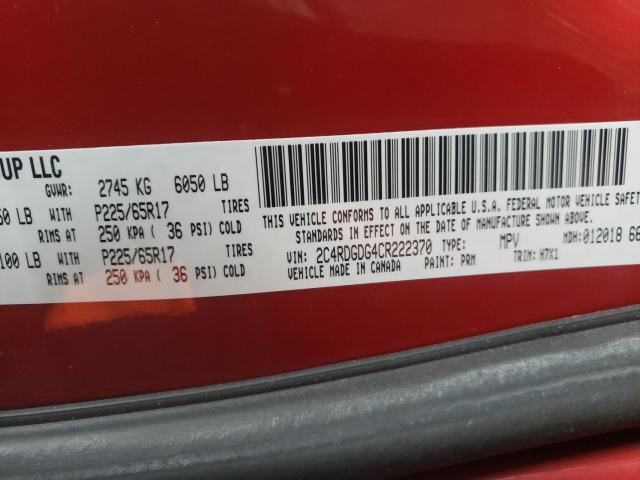 2012 DODGE GRAND CARA 2C4RDGDG4CR222370