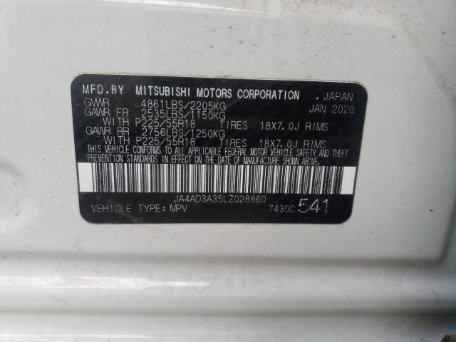 2020 MITSUBISHI OUTLANDER JA4AD3A35LZ028860