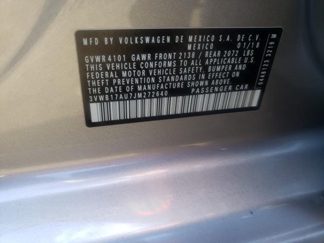 2018 VOLKSWAGEN GOLF S 3VWB17AU7JM272640