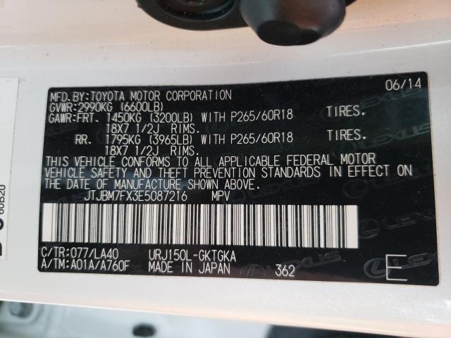 2014 LEXUS GX 460 JTJBM7FX3E5087216