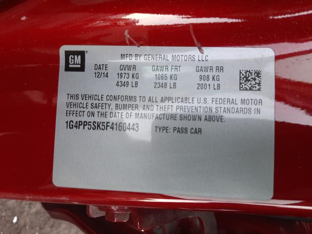 2015 BUICK VERANO 1G4PP5SK5F4160443