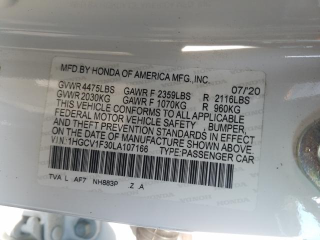 2020 HONDA ACCORD SPO - 1HGCV1F30LA107166
