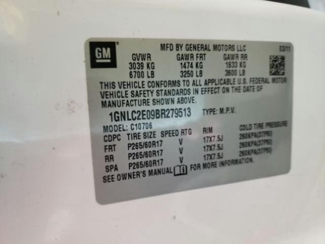 2011 CHEVROLET TAHOE POLI 1GNLC2E09BR279513