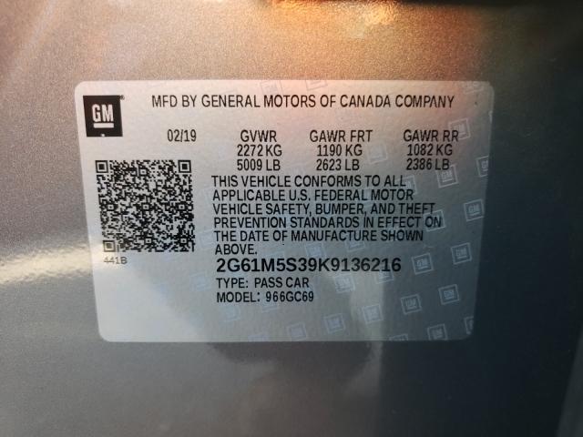 2019 CADILLAC XTS LUXURY 2G61M5S39K9136216