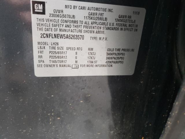 2010 CHEVROLET EQUINOX LT - 2CNFLNEW5A6263570