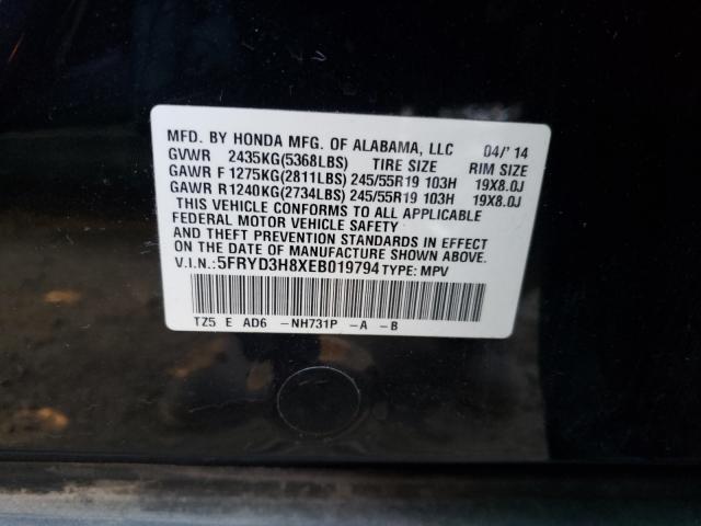 2014 ACURA MDX ADVANC 5FRYD3H8XEB019794