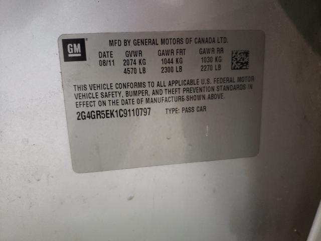 2012 BUICK REGAL 2G4GR5EK1C9110797