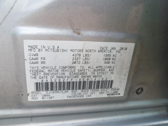 2010 MITSUBISHI GALANT FE 4A32B2FF1AE014162