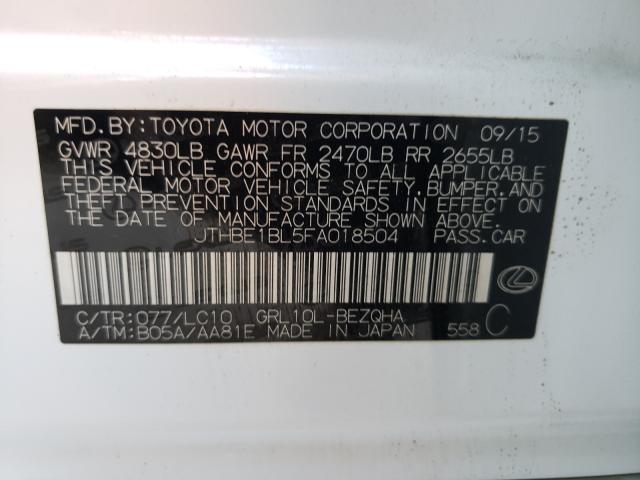 2015 LEXUS GS 350 JTHBE1BL5FA018504